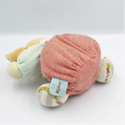 Doudou souris bleu rouge vert gris rayé KALOO