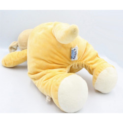 Grand Doudou Kangourou jaune blanc bleu avec bébé NOUKIE'S