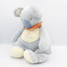 Grand Doudou koala bleu foulard orange avec bébé NOUKIE'S 43 cm