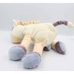 Doudou poney cheval orange écru cocard violet KIABI