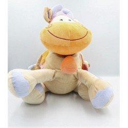 Grand Doudou eveil girafe vache beige taches orange rose NATTOU