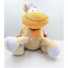 Grand Doudou eveil girafe vache beige taches orange rose NATTOU