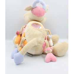 Grand Doudou eveil girafe vache beige taches orange rose NATTOU