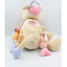Grand Doudou eveil girafe vache beige taches orange rose NATTOU