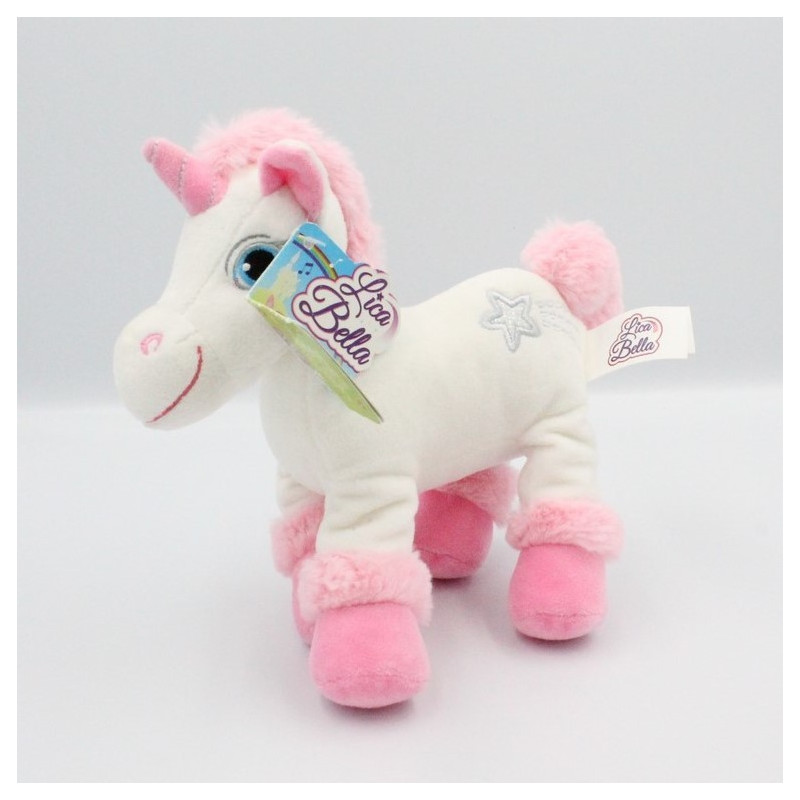 Doudou licorne blanche rose Licabella Sonore GIPSY