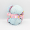 Peluche Puffalump chien bleu rose imprimé avec lunettes