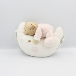 Doudou musical ours rose sur lune NATTOU