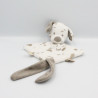 Doudou plat chien blanc beige couronne Max Noa et Tom NATTOU
