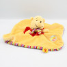 Doudou plat winnie jaune rayé multicolore abeille DISNEY BABY