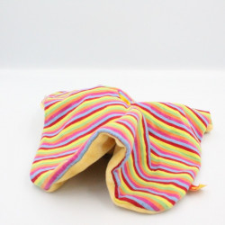 Doudou plat winnie jaune rayé multicolore abeille DISNEY BABY