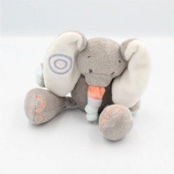 Doudou éléphant gris orange...