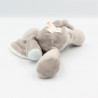 Doudou éléphant gris orange bleu mauve Bubbles NATTOU 15 cm