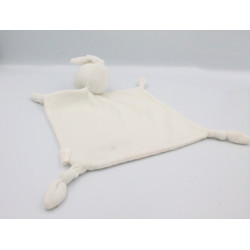 Doudou plat lapin blanc rouge GUIGOZ