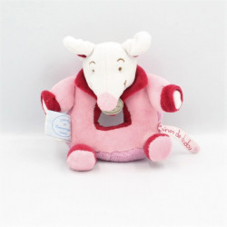 Doudou et compagnie hochet souris rose Graines de doudou