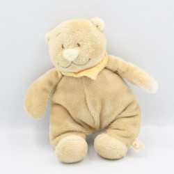 Doudou ours beige Tonton foulard orange NOUKIE'S 16 cm