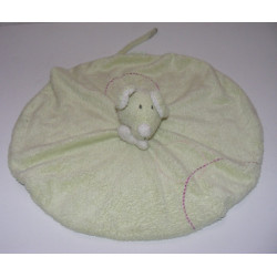 Doudou plat rond souris verte PREMAMAN