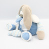 Doudou et compagnie lapin bleu blanc pétale Célestin Mon doudou à moi