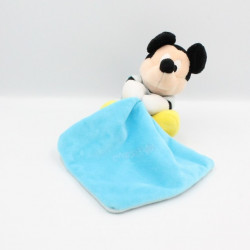 Doudou luminescent Mickey bleu avec mouchoir Brille dans la nuit DISNEY