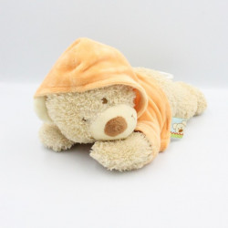 Doudou musical ours sweat capuche orange NICOTOY