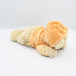 Doudou musical ours sweat capuche orange NICOTOY