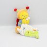Doudou papillon multicolore avec mouchoir POMMETTE LOT DE 2
