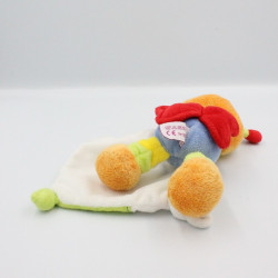 Doudou papillon multicolore avec mouchoir POMMETTE LOT DE 2