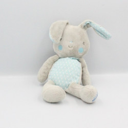 Doudou Lapin gris bleu KLORANE