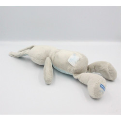 Doudou Lapin gris bleu KLORANE