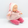 Doudou bébé poupée Baby Pouce rose fleurs COROLLE 2012