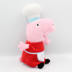 Doudou cochon rose rouge cuisinier PEPPA PIG 25 cm