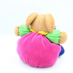 Doudou souris boule rose vert bleu DOUDI