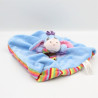 Doudou plat Bourriquet bleu mauve rayé multicolore DISNEY BABY