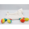 Doudou plat zébre blanc rouge bleu jaune KIABI SIMBA TOYS