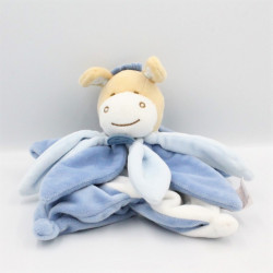 Doudou et compagnie marionnette collector poney ane bleu blanc pétales
