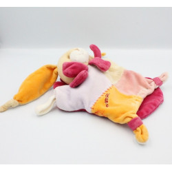 Doudou et compagnie plat lapin rose orange pétale maman