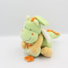Doudou musical dragon vert jaune château NICOTOY