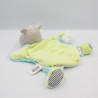 Doudou et compagnie marionnette hippopotame gris bleu vert Pistache