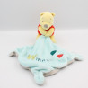 Doudou Winnie l'ourson mouchoir bleu gris ballon DISNEY BABY