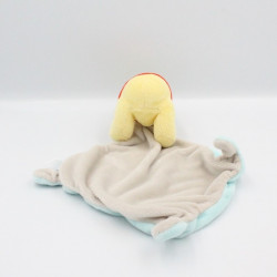 Doudou Winnie l'ourson mouchoir bleu gris ballon DISNEY BABY