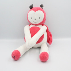 Doudou coccinelle rose blanc gris OBAIBI