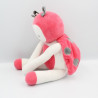 Doudou coccinelle rose blanc gris OBAIBI