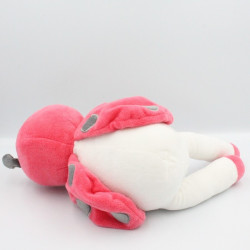 Doudou coccinelle rose blanc gris OBAIBI