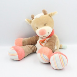 Doudou vache beige rose blanc les Zamis NATTOU