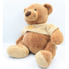 Grand Doudou ours marron pull beige BABY NAT 50 cm