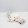 Doudou bébé poupée gris blanc rouge étoiles COROLLE