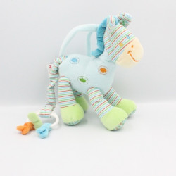 Doudou musical zébre cheval bleu NICOTOY