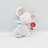Doudou musical souris blanche mauve grise NATTOU