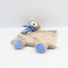 Doudou plat ours marron gris bleu GIPHAR