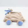 Doudou plat ours marron gris bleu GIPHAR