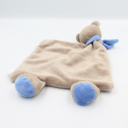 Doudou plat ours marron gris bleu GIPHAR